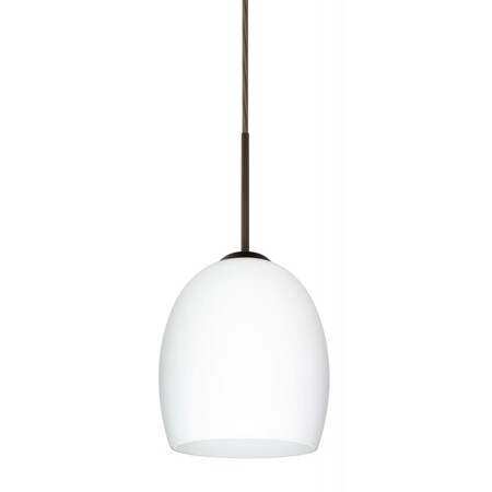 Besa Lighting Besa Lucia Pendant Bronze Opal Matte 1x75W Medium Base 1JC-169707-BR